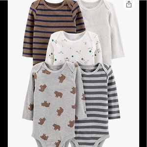 Simple Joys by Carter's Baby Boys' Long-Sleeve Bodysuit, Pack of 5